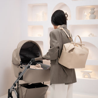 torba dla mam beżowa plecak dla mam mybabybag