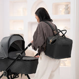 torba dla mam mybabybag czarna plecak dla mamy z przegródkami